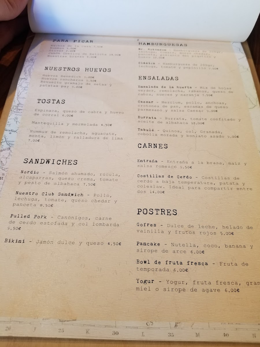 Menu - Mr Robinson photo 3