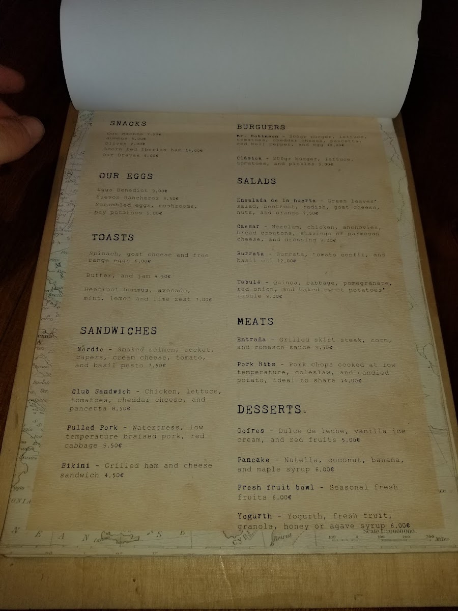 Menu - Mr Robinson photo 4